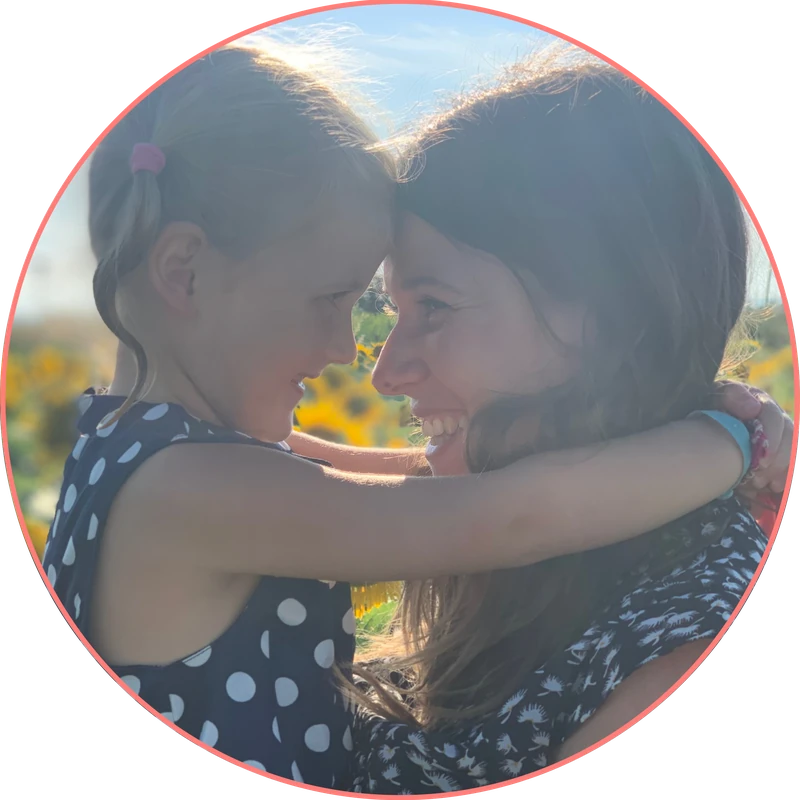 Mary Detrez, founder of Montessori Toys, with her daughter Élia