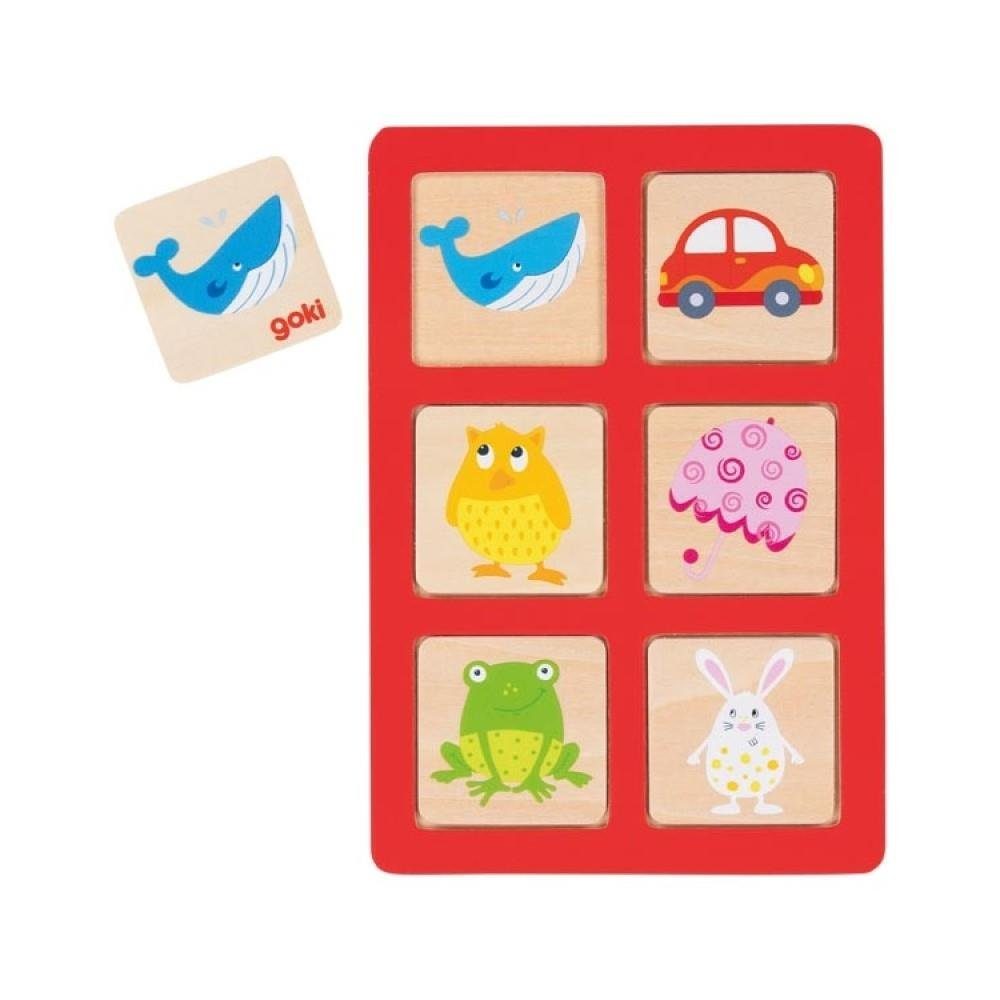 Lotto för barn i trä med djur – montessorispel 2 i 1, 28 delar - Bild 3